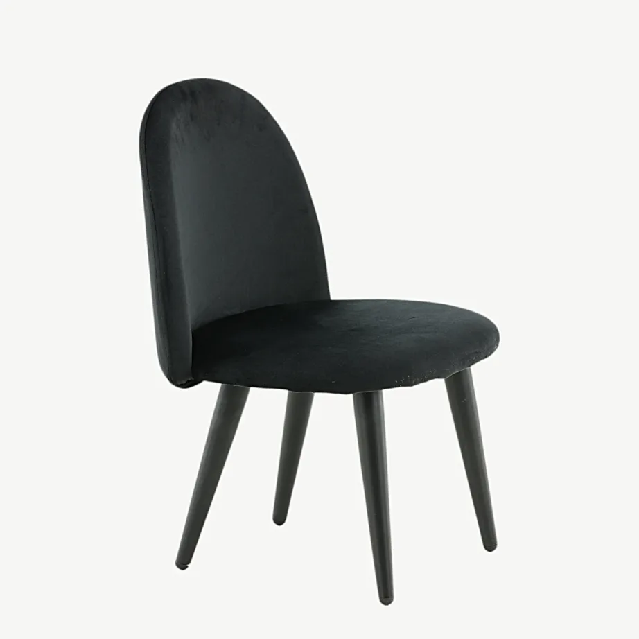 Mustast velvetist lastetool valge metallraamiga „Velvet Kids”, 18062-888 – 3