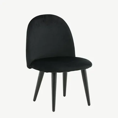 Mustast velvetist lastetool valge metallraamiga „Velvet Kids” - 18062-888