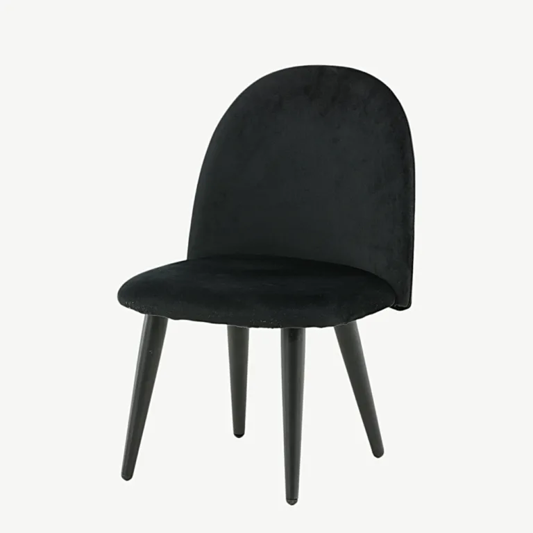 Mustast velvetist lastetool valge metallraamiga „Velvet Kids” - 18062-888