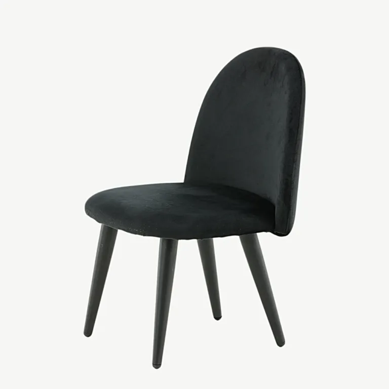 Mustast velvetist lastetool valge metallraamiga „Velvet Kids” - 18062-888
