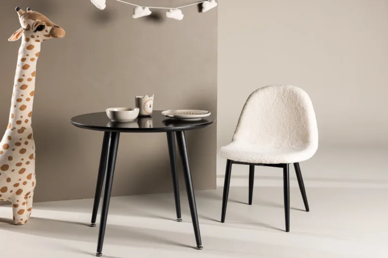 Lastelaud Plaza, must MDF (ø 60 cm) - 18063-100