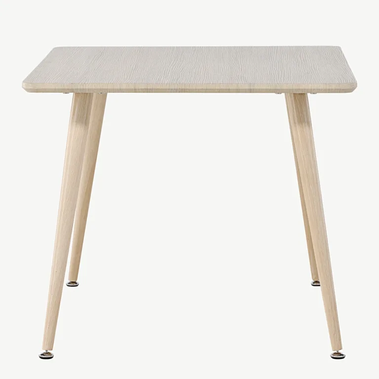 Valge peitsiga laste söögilaud Polar, MDF (80 × 60 cm) - 18064-130