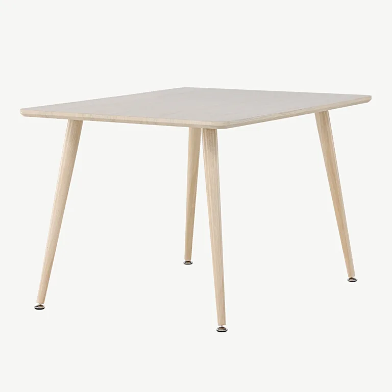 Valge peitsiga laste söögilaud Polar, MDF (80 × 60 cm) - 18064-130