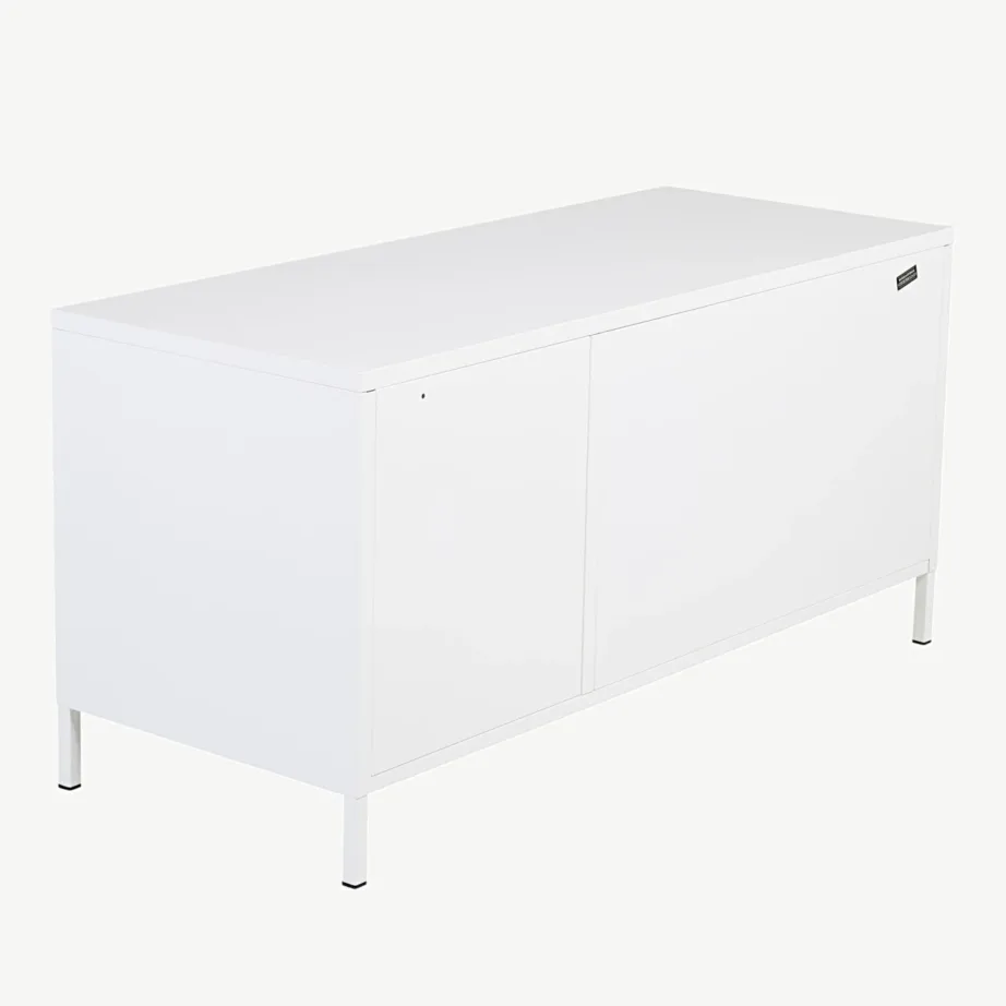 Valge klaasustega terasest TV-alus Acero, 18065-201 – 5