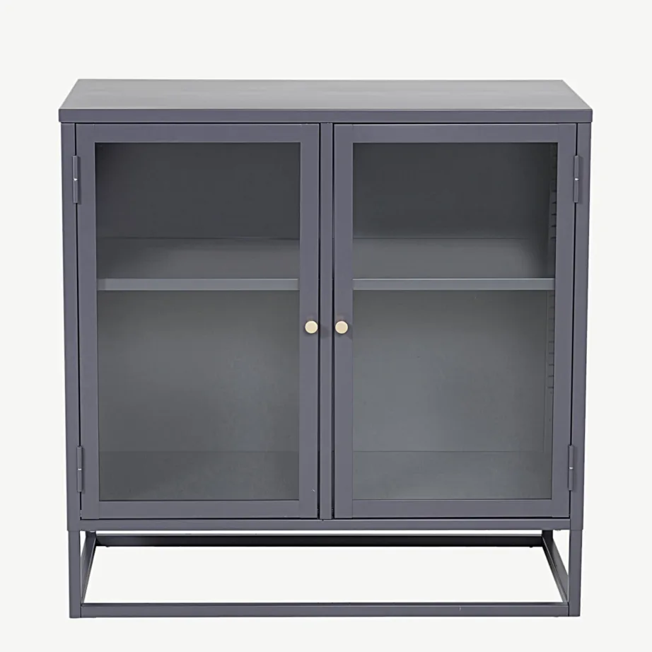 Helehall terasest klaasustega vitriinkapp Bakal (85x40x85 cm), 18068-205 – 2