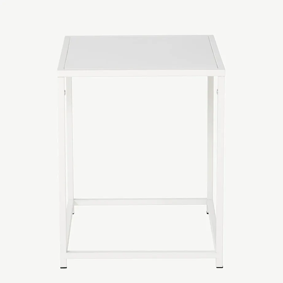 Valge terasest abilaud Staal (38 × 37 cm), Venture Home, 18072-201 – 2