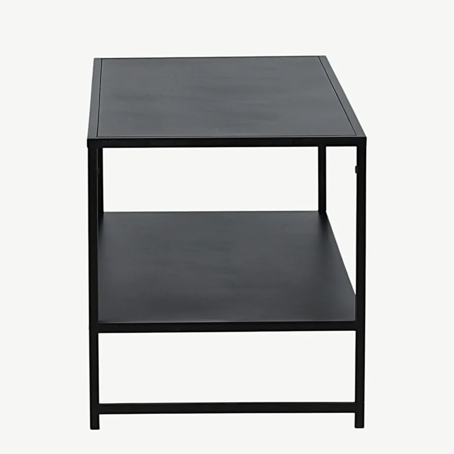 Mustast terasest kahe tasapinnaga diivanilaud Staal, 18074-208 – 2