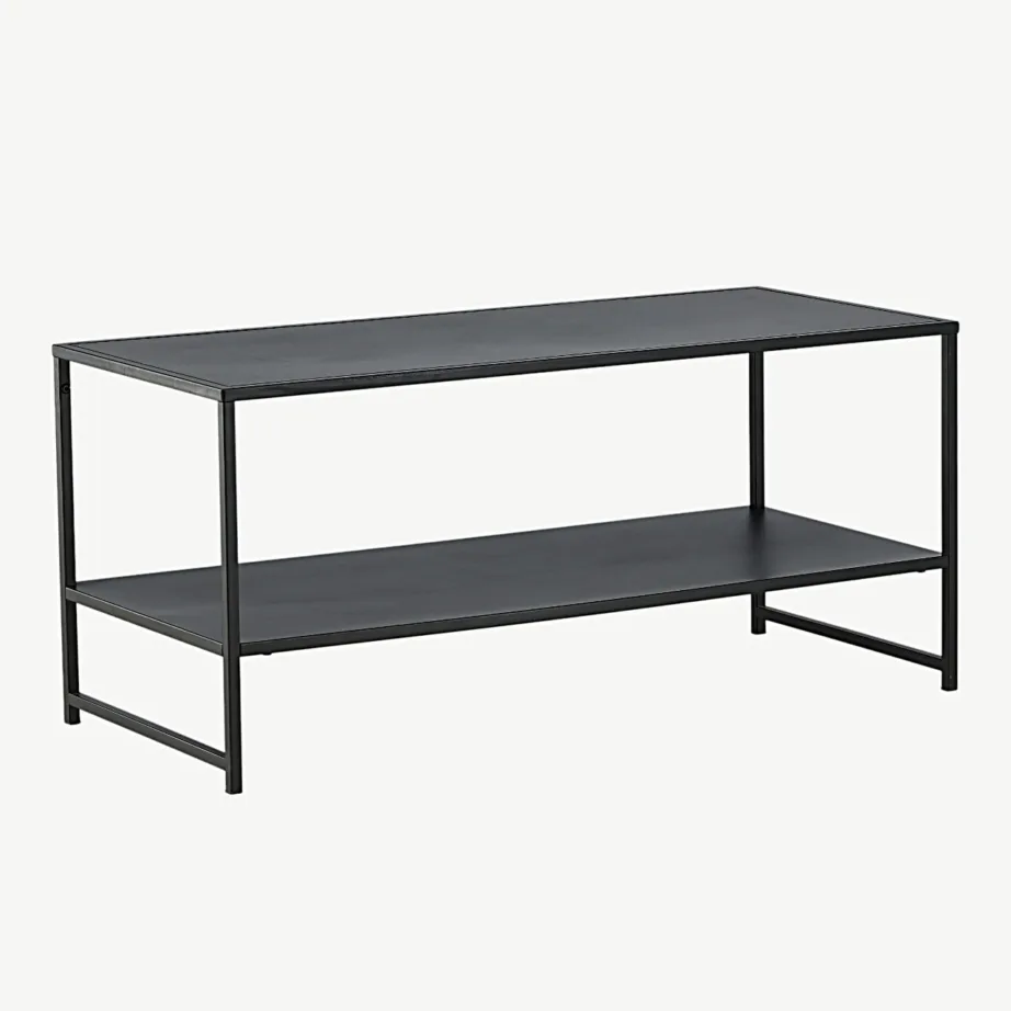 Mustast terasest kahe tasapinnaga diivanilaud Staal, 18074-208 – 3