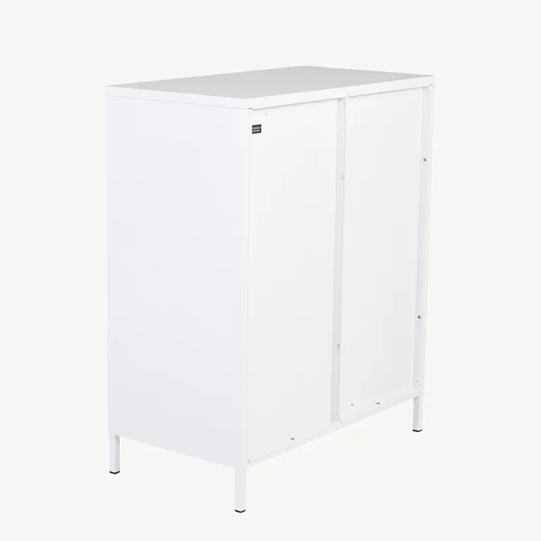 Valge klaasustega teraskapp Acero, madal (97x80 cm) - 18077-201