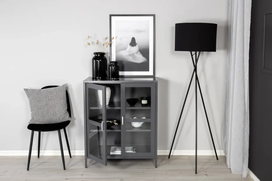 Helehall terasest madal vitriinkapp Acero kollektsioonist klaasustega, 18077-205 – 3