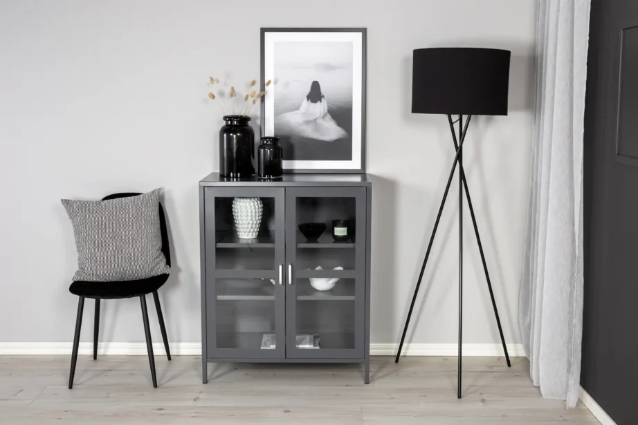 Helehall terasest madal vitriinkapp Acero kollektsioonist klaasustega, 18077-205 – 4