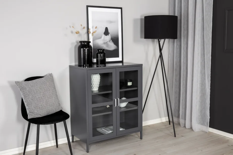 Helehall terasest madal vitriinkapp Acero kollektsioonist klaasustega, 18077-205 – 5