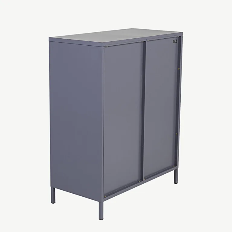 Helehall metallvitriinkapp klaasustega Bakal, 80x40x100 cm - 18078-205