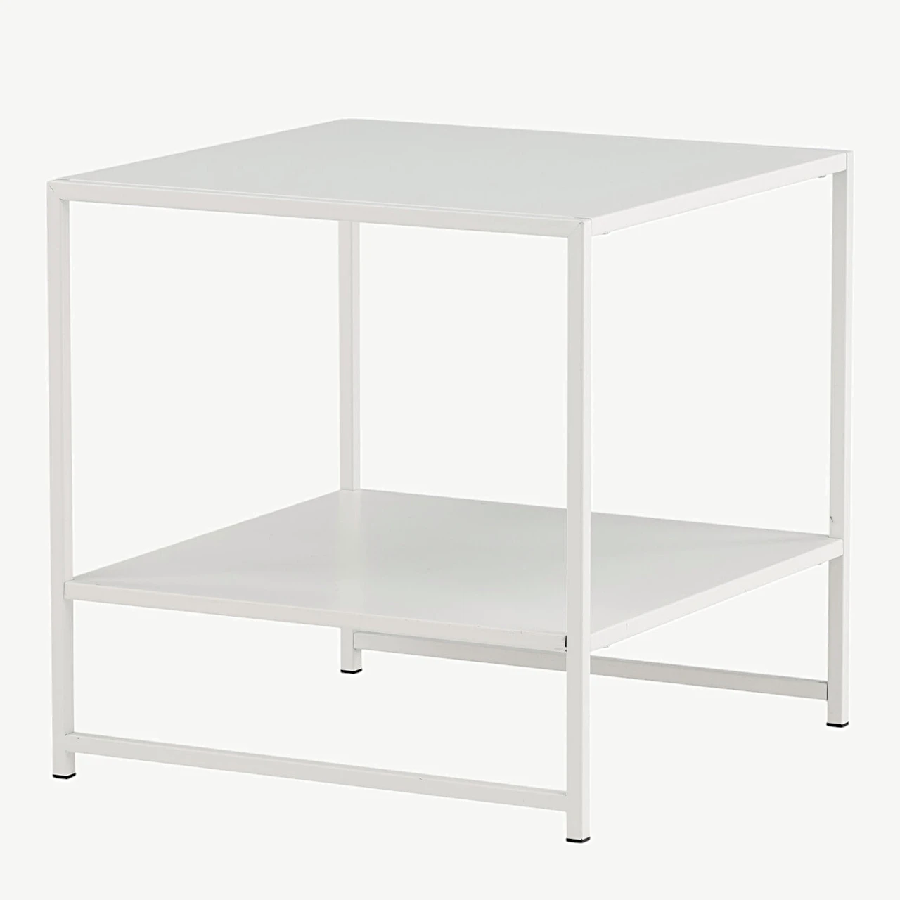 Minimalistlik valge terasest abilauake Staal riiuliga, 50x50 cm - 18080-201