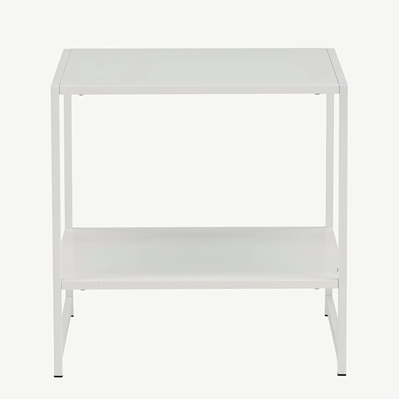 Minimalistlik valge terasest abilauake Staal riiuliga, 50x50 cm - 18080-201