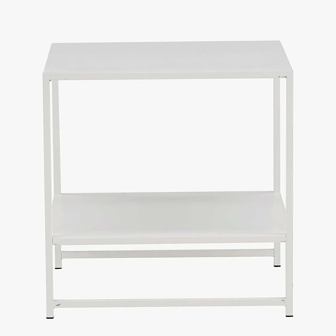 Minimalistlik valge terasest abilauake Staal riiuliga, 50x50 cm - 18080-201