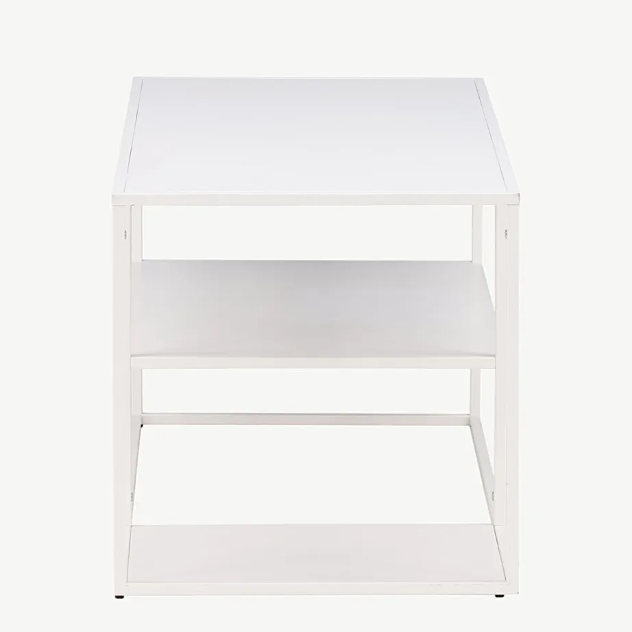 Valgest terasest Staal kohvilaud kolme riiuliga, 18081-201 – 2