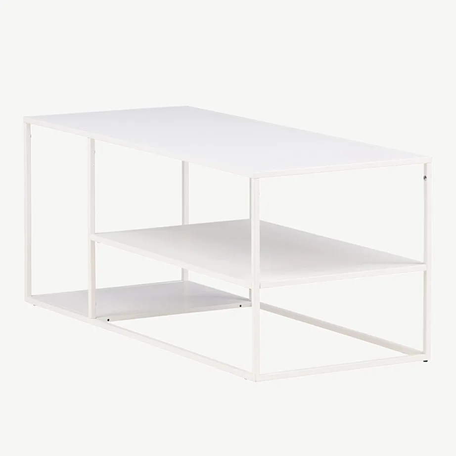 Valgest terasest Staal kohvilaud kolme riiuliga, 18081-201 – 6