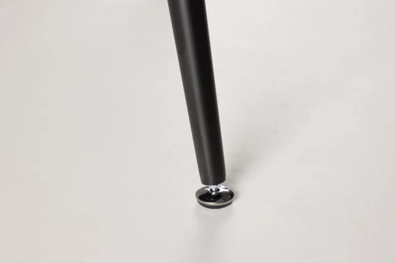 Ümmargune söögilaud Dipp, must MDF ja terasjalad, ø115 cm - 18101-888
