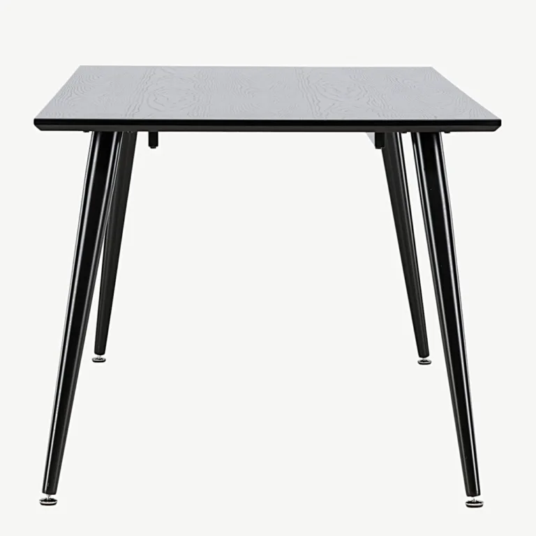 Ristkülikukujuline söögilaud Dipp mustast MDF-ist, terasjalgadega (180 × 90 cm) - 18102-888
