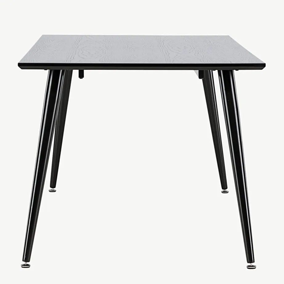 Ristkülikukujuline söögilaud Dipp mustast MDF-ist, terasjalgadega (180 × 90 cm), 18102-888 – 2