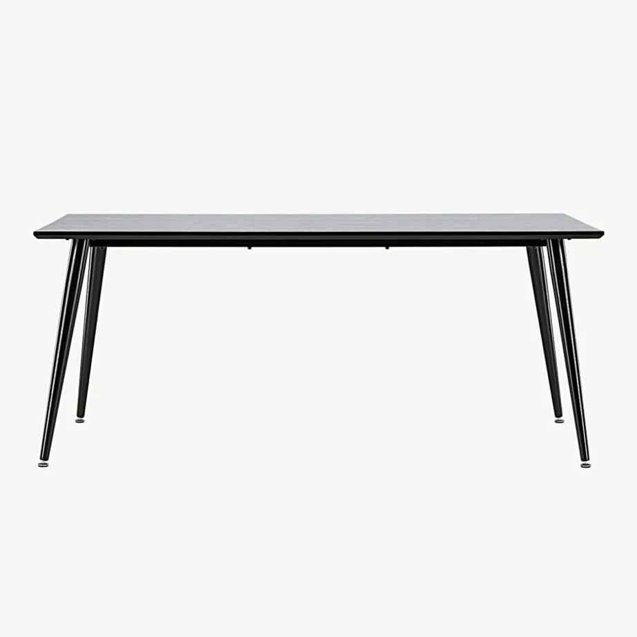 Ristkülikukujuline söögilaud Dipp mustast MDF-ist, terasjalgadega (180 × 90 cm), 18102-888 – 4