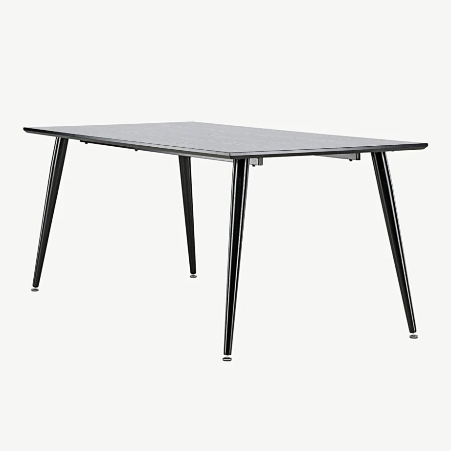 Ristkülikukujuline söögilaud Dipp mustast MDF-ist, terasjalgadega (180 × 90 cm), 18102-888 – 6