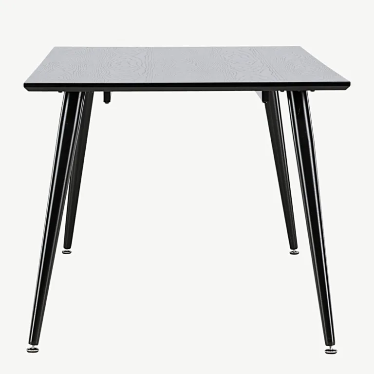 Ristkülikukujuline söögilaud Dipp mustast MDF-ist, terasjalgadega (180 × 90 cm) - 18102-888