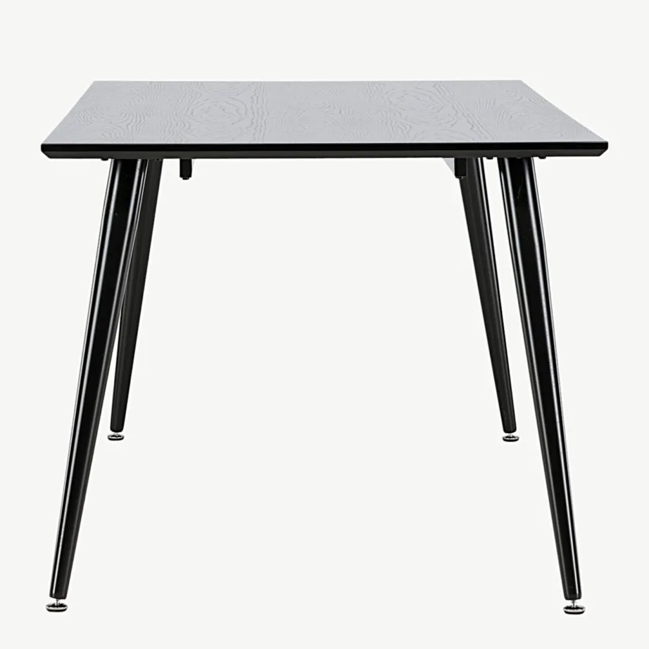 Ristkülikukujuline söögilaud Dipp mustast MDF-ist, terasjalgadega (180 × 90 cm), 18102-888 – 7