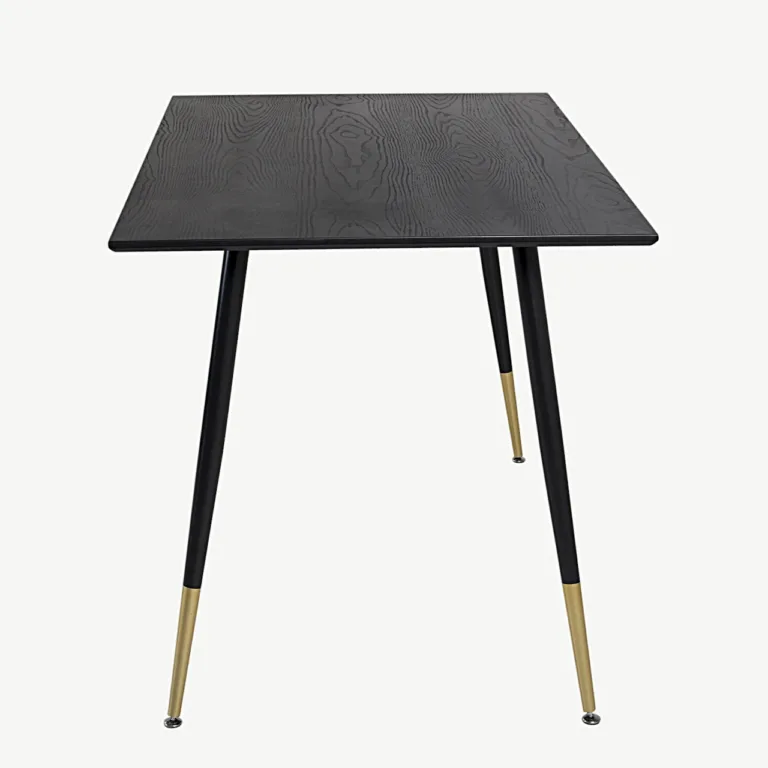 Must söögilaud Dipp MDF-spooniga ja terasjalgadel, 120x85 cm - 18103-188
