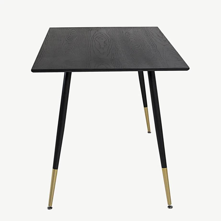 Must söögilaud Dipp MDF-spooniga ja terasjalgadel, 120×85 cm, 18103-188 – 2