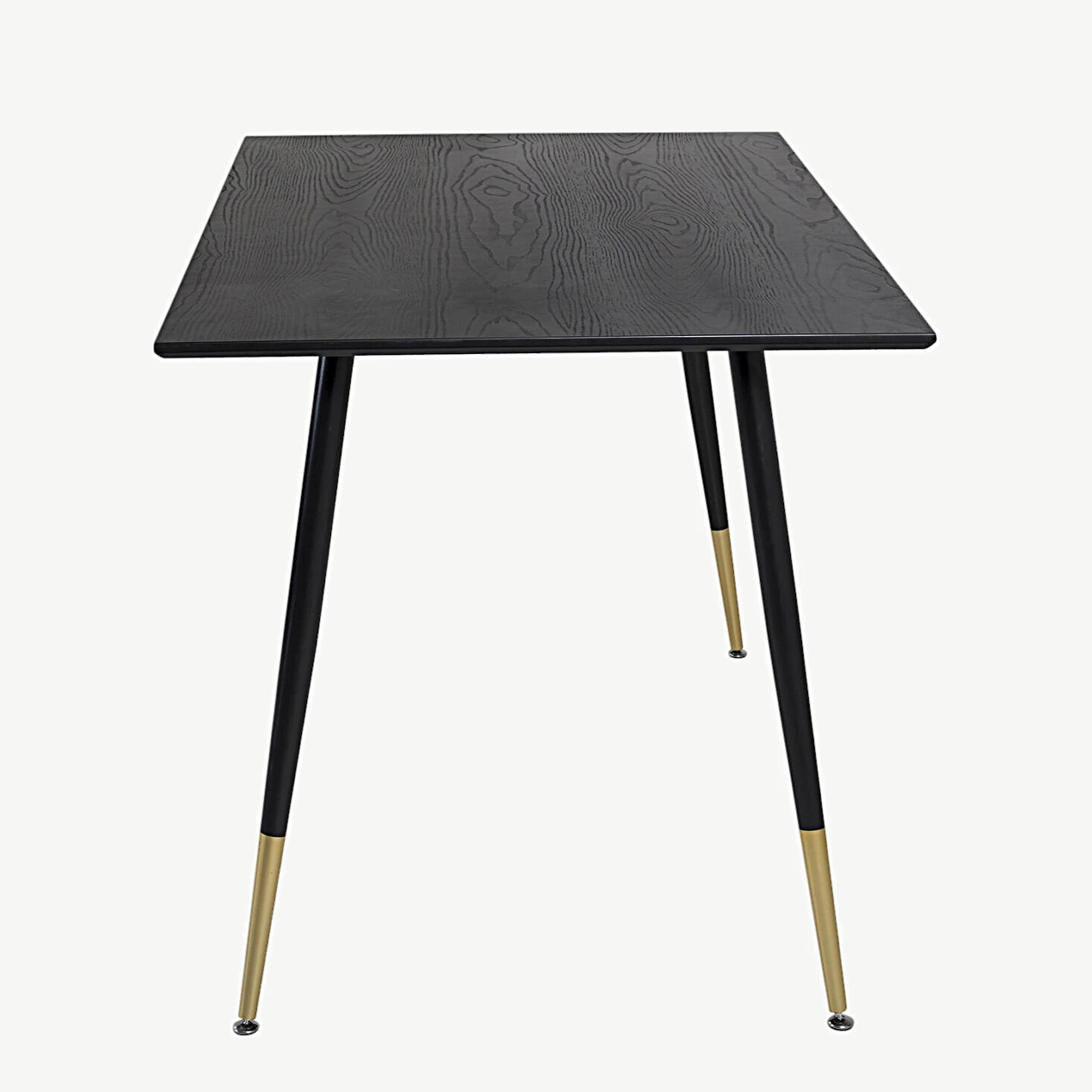 Must söögilaud Dipp MDF-spooniga ja terasjalgadel, 120x85 cm - 18103-188