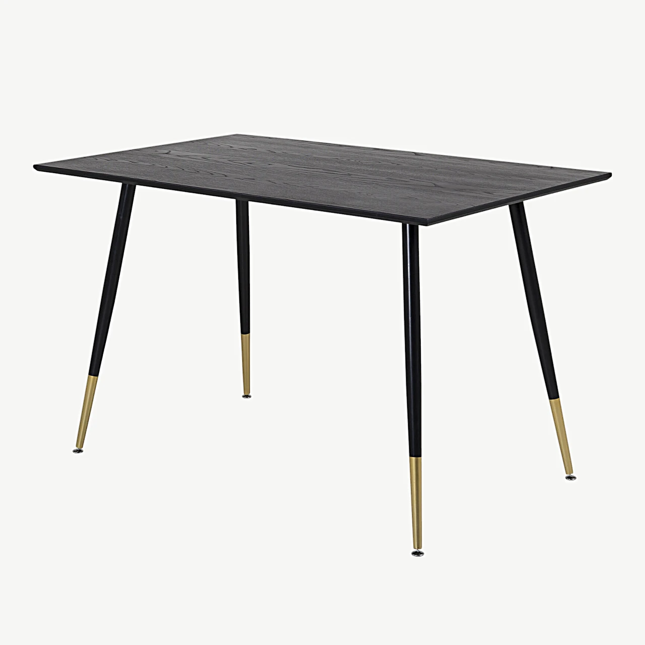 Must söögilaud Dipp MDF-spooniga ja terasjalgadel, 120x85 cm - 18103-188