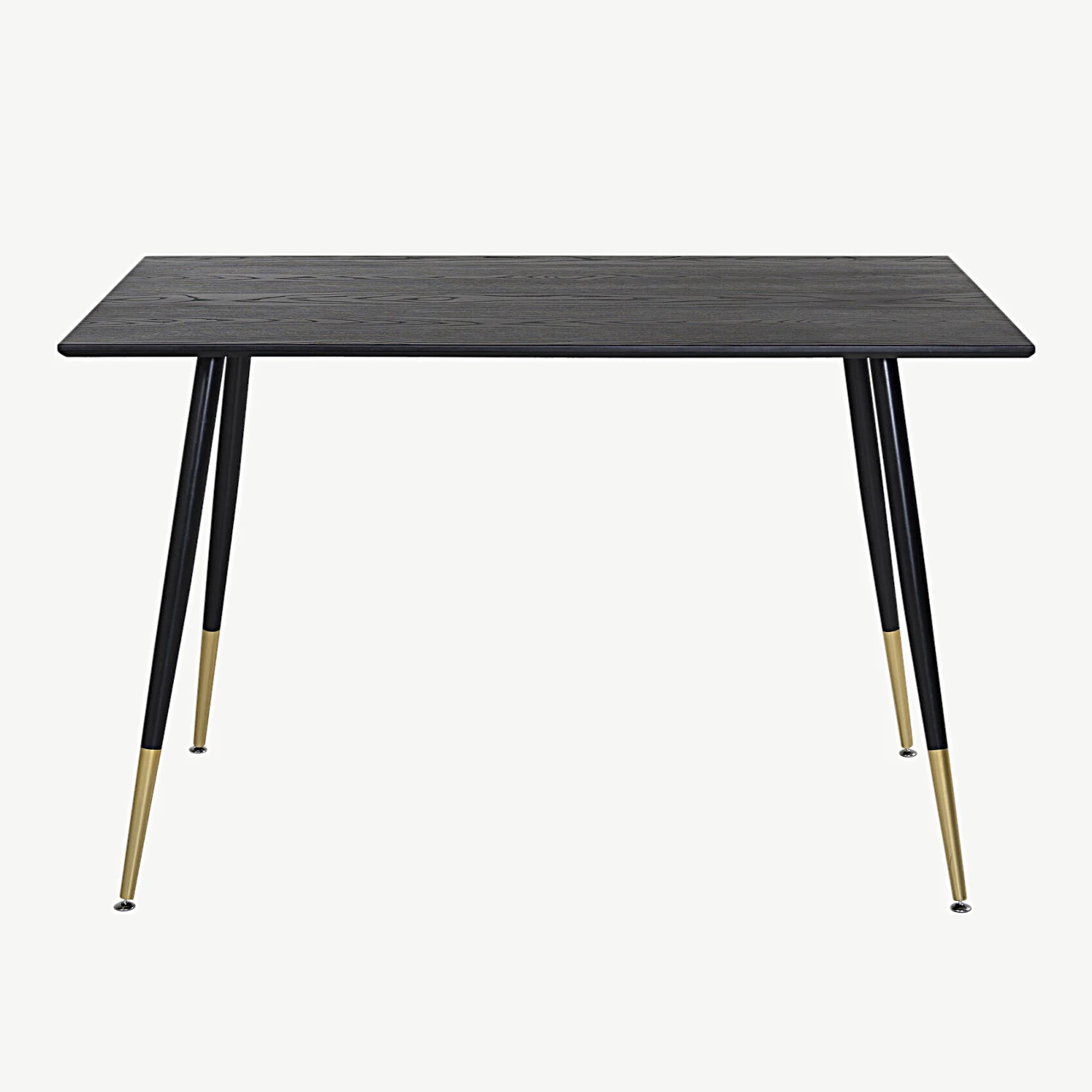 Must söögilaud Dipp MDF-spooniga ja terasjalgadel, 120x85 cm - 18103-188
