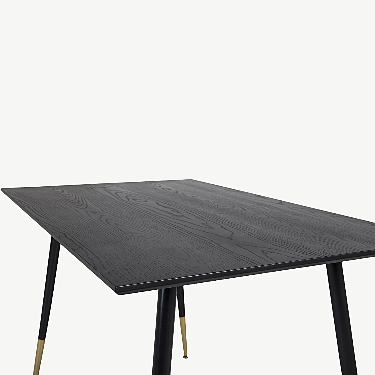 Must söögilaud Dipp MDF-spooniga ja terasjalgadel, 120x85 cm - 18103-188