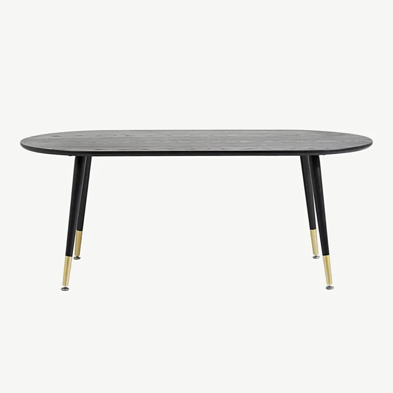 Must spoonviimistlusega sohvalaud Dipp messingdetailidega, 120 × 60 cm - 18104-188