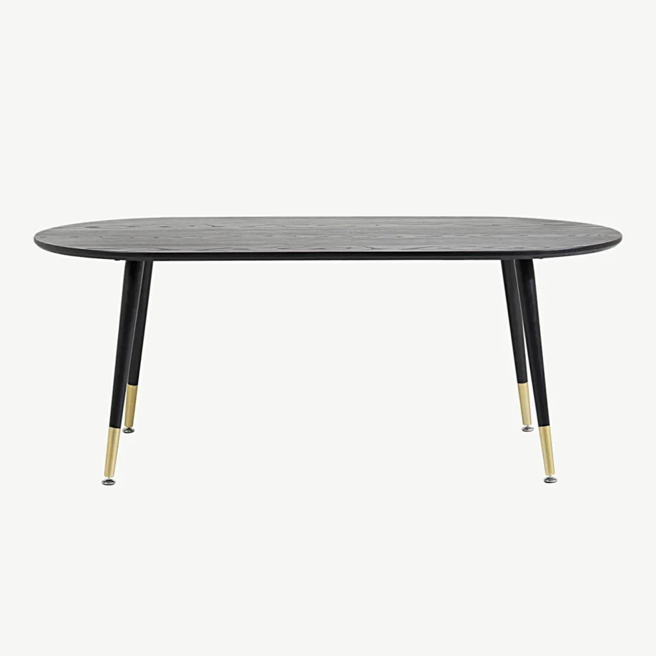 Must spoonviimistlusega sohvalaud Dipp messingdetailidega, 120 × 60 cm, 18104-188 – 2