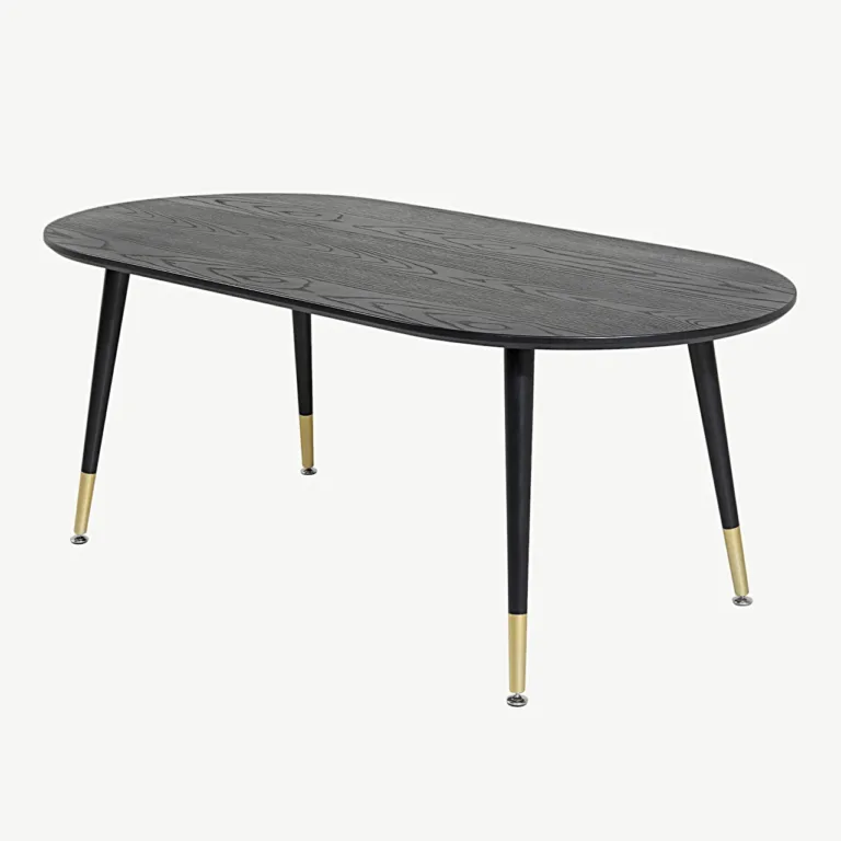 Must spoonviimistlusega sohvalaud Dipp messingdetailidega, 120 × 60 cm - 18104-188