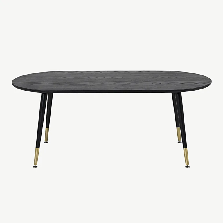 Must spoonviimistlusega sohvalaud Dipp messingdetailidega, 120 × 60 cm - 18104-188