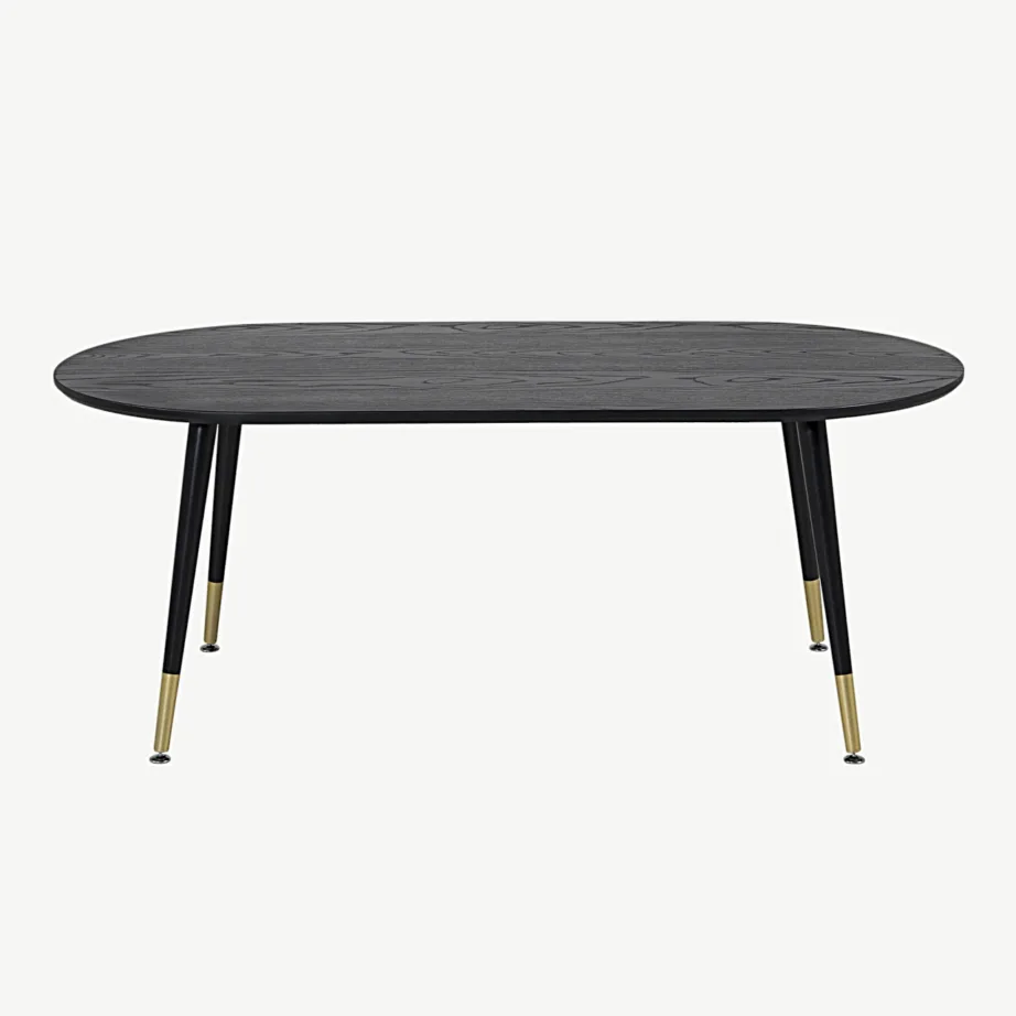 Must spoonviimistlusega sohvalaud Dipp messingdetailidega, 120 × 60 cm, 18104-188 – 3