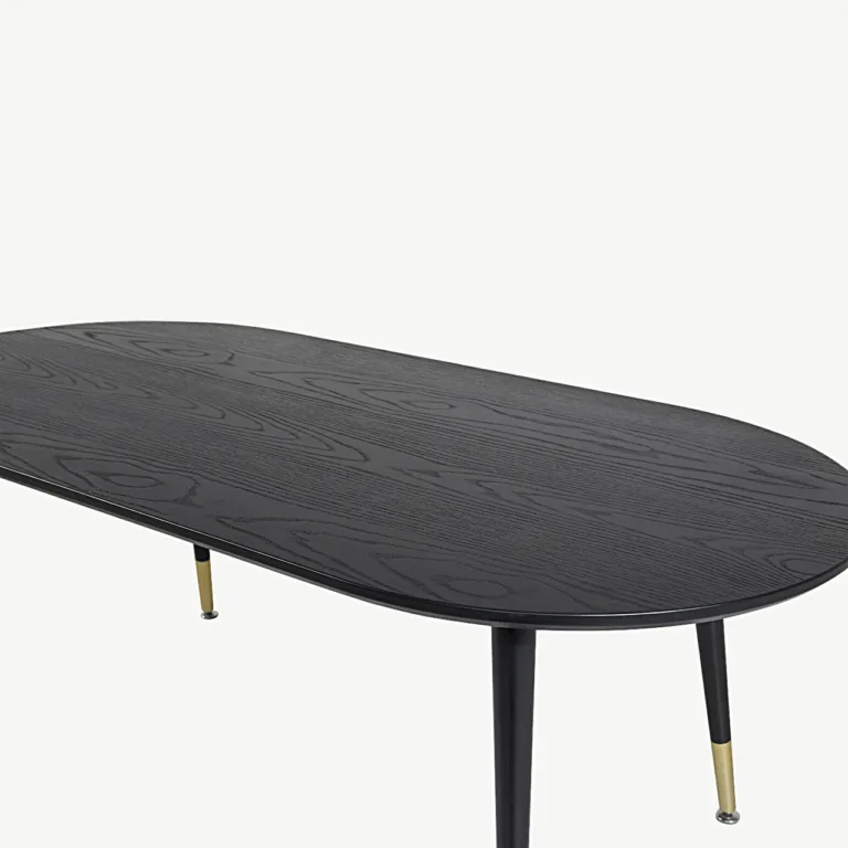 Must spoonviimistlusega sohvalaud Dipp messingdetailidega, 120 × 60 cm - 18104-188