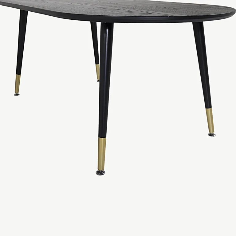 Must spoonviimistlusega sohvalaud Dipp messingdetailidega, 120 × 60 cm - 18104-188