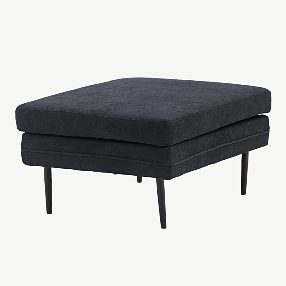 Must polüester-linasegust tumbaga Boom metalljalgadel (90 × 70 cm), 18550-100 – 3