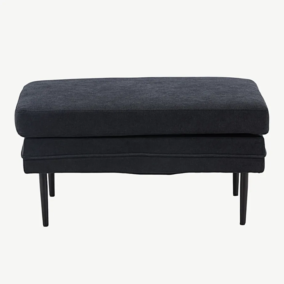 Must polüester-linasegust tumbaga Boom metalljalgadel (90 × 70 cm), 18550-100 – 4