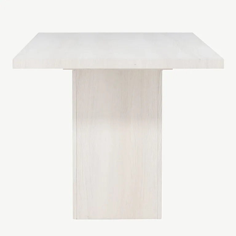 Valge peitsiga ristkülikukujuline söögilaud Olga, MDF-ist, 200 × 90 cm - 18901-000