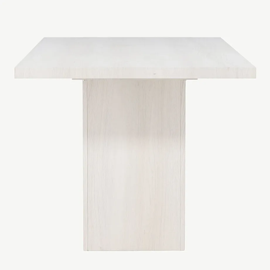 Valge peitsiga ristkülikukujuline söögilaud Olga, MDF-ist, 200 × 90 cm, 18901-000 – 2