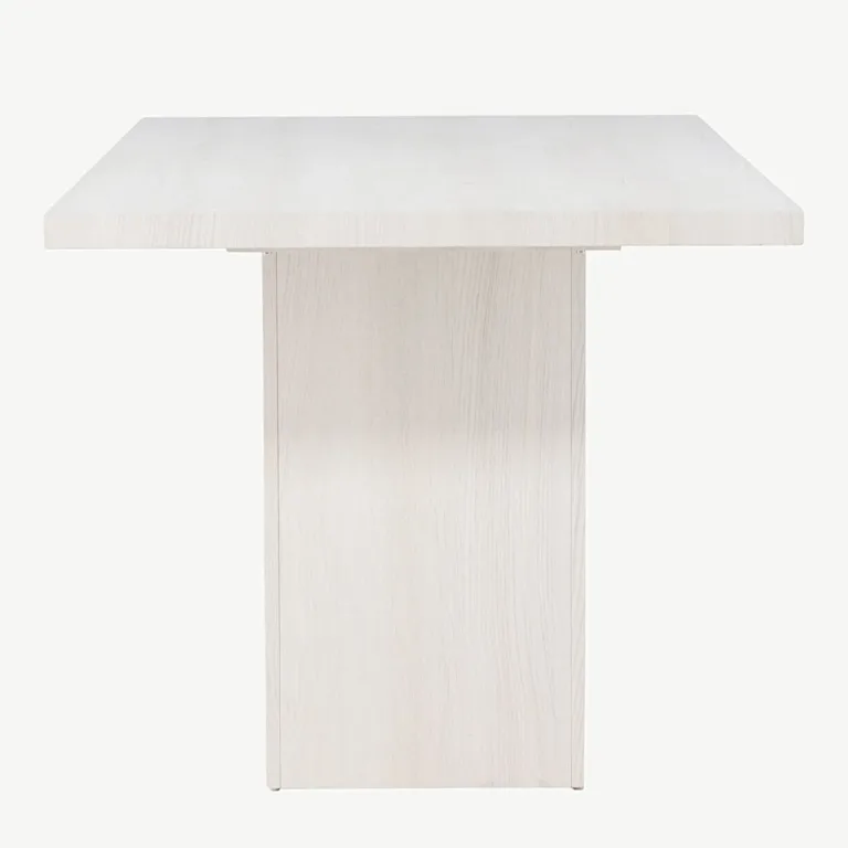 Valge peitsiga ristkülikukujuline söögilaud Olga, MDF-ist, 200 × 90 cm - 18901-000
