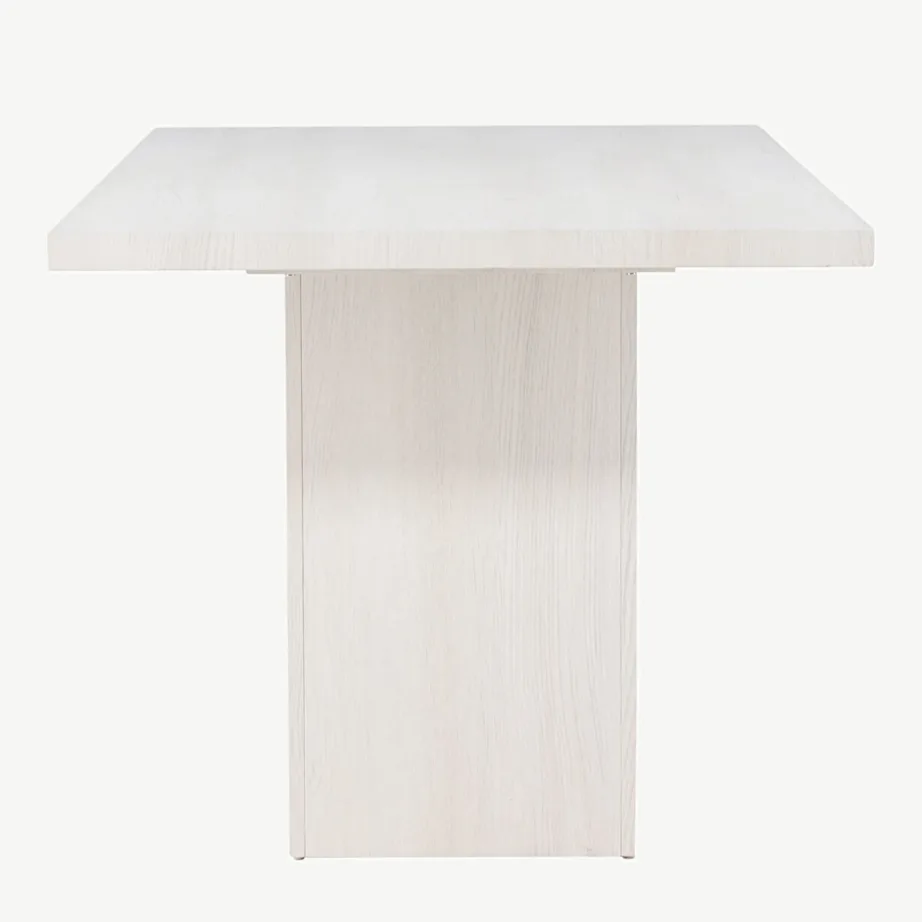 Valge peitsiga ristkülikukujuline söögilaud Olga, MDF-ist, 200 × 90 cm, 18901-000 – 7