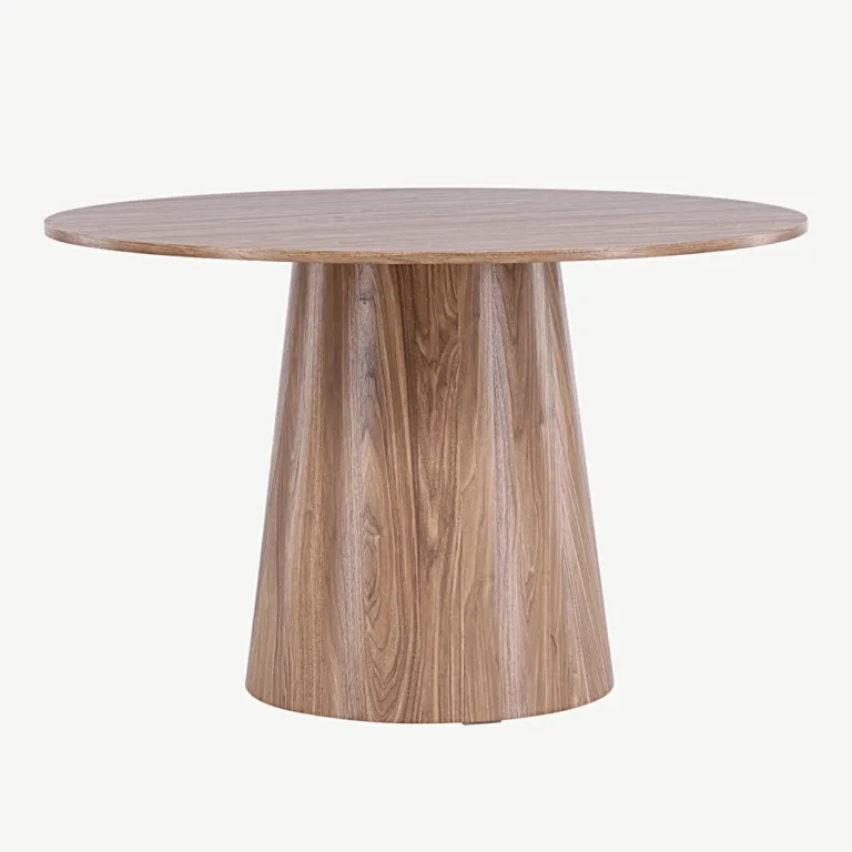 Ümmargune MDF-söögilaud Lanzo, naturaalne, ø120 cm - 18903-000