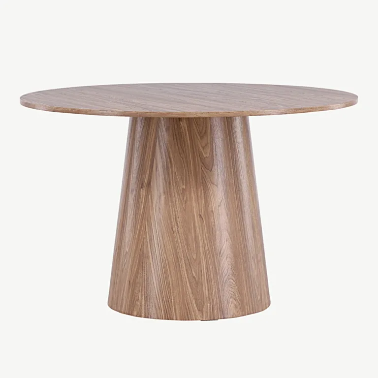 Ümmargune MDF-söögilaud Lanzo, naturaalne, ø120 cm - 18903-000